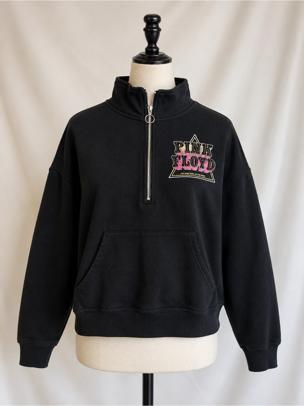 Pink Floyd Black Half-Zip Pullover Hoodie